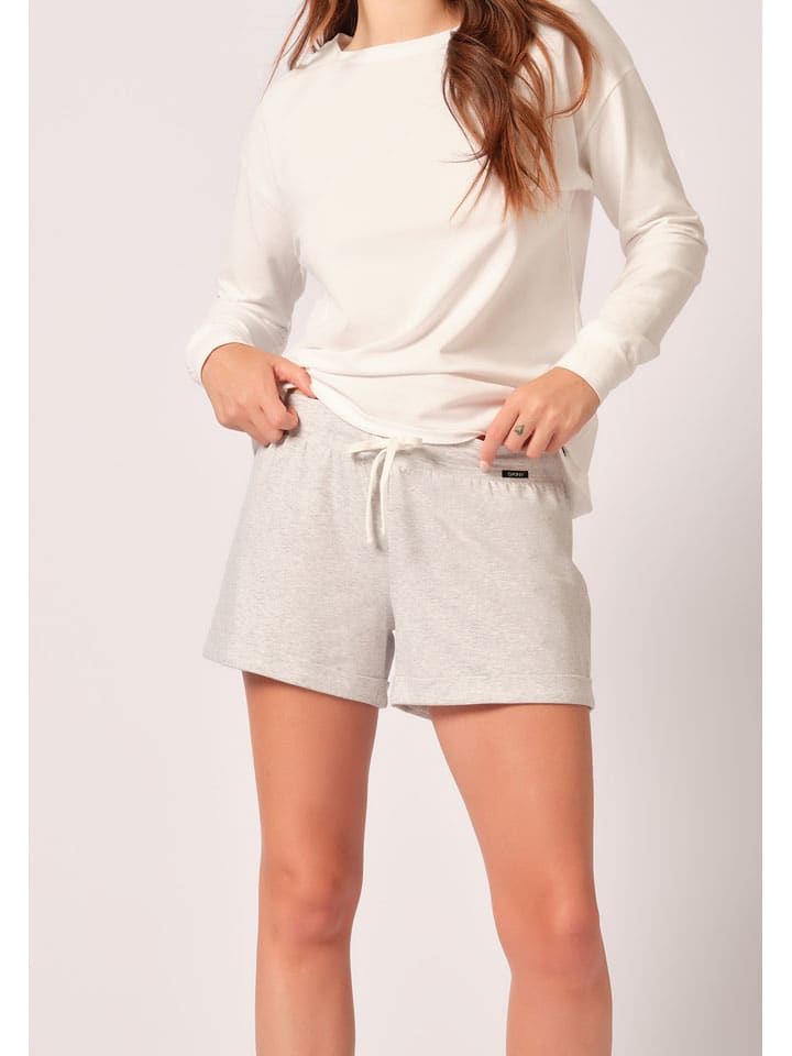 Pyjamashorts lichtgrijs