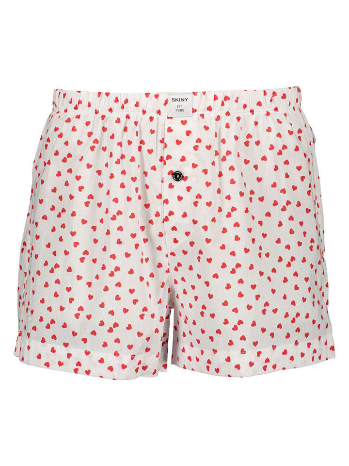 Boxershorts in Weiß/ Pink