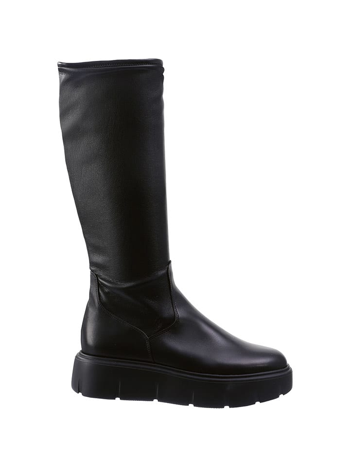 Leder-Stiefel "Ezra" in Schwarz