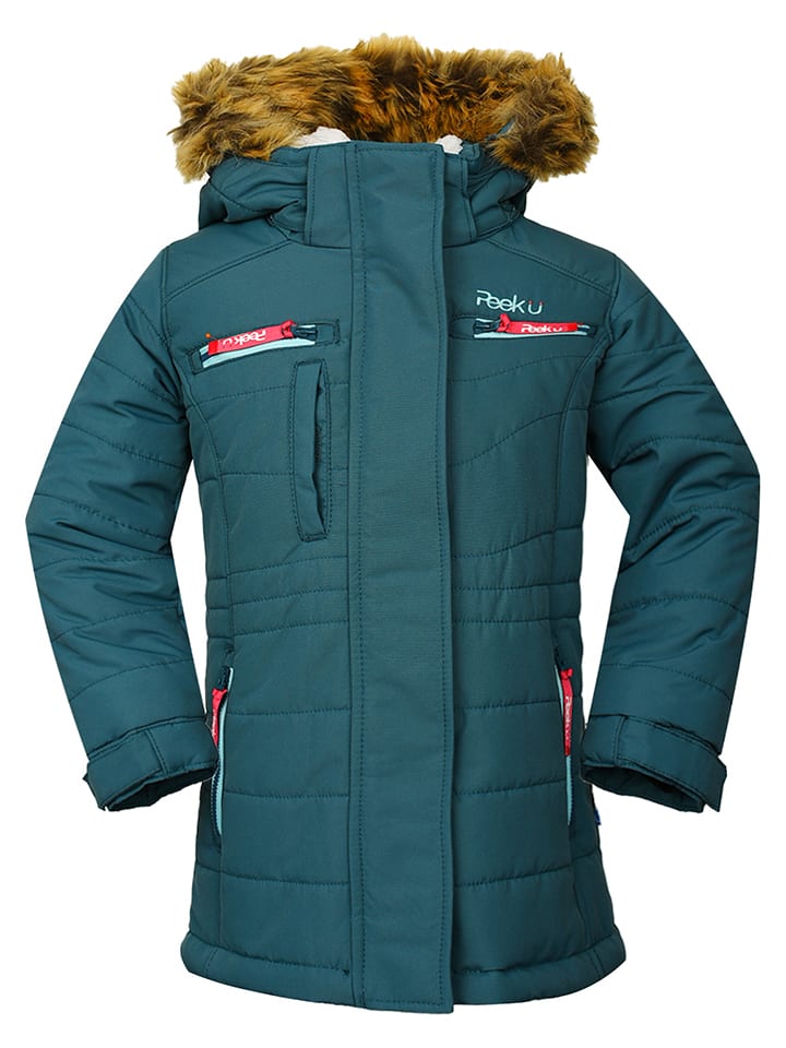 Parka zimowa "Frankie" w kolorze zielonym