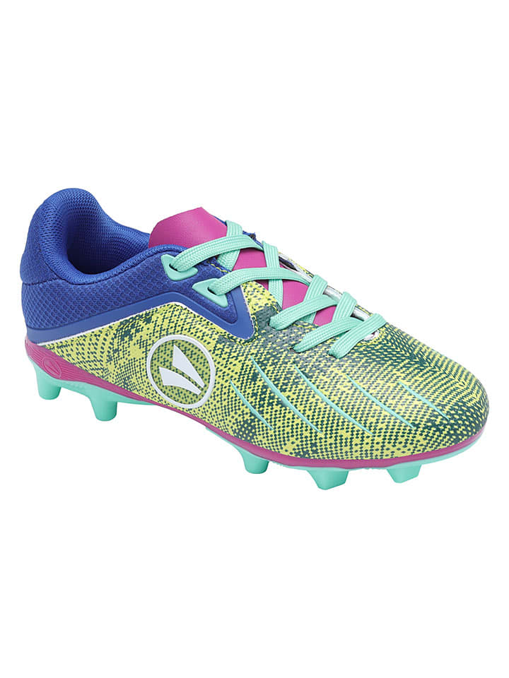 Grasvoetbalschoenen "Vini" groen/blauw