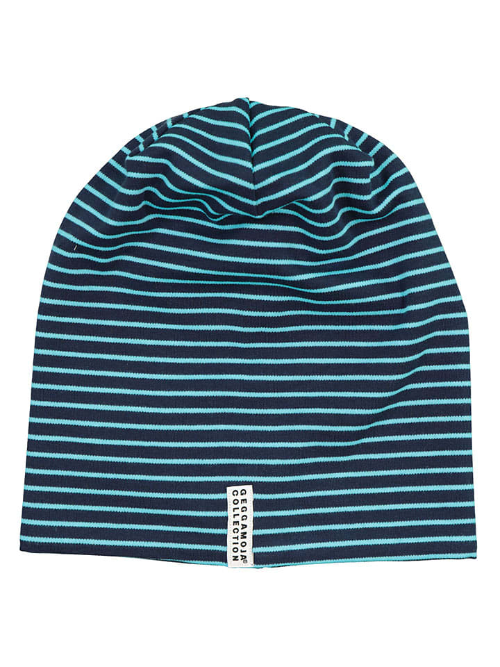 Beanie in Türkis/ Dunkelblau