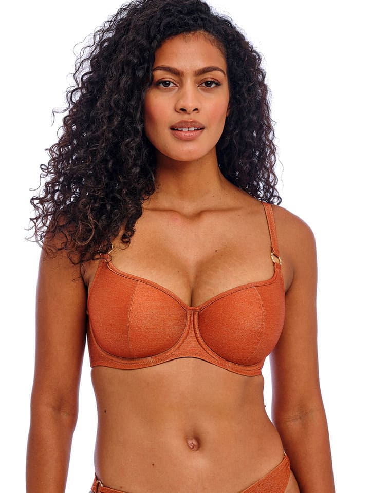 Bikini-Oberteil in Cognac