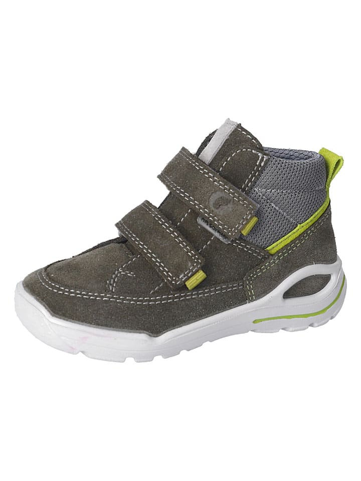 Leder-Boots "Skip" in Grün/ Grau