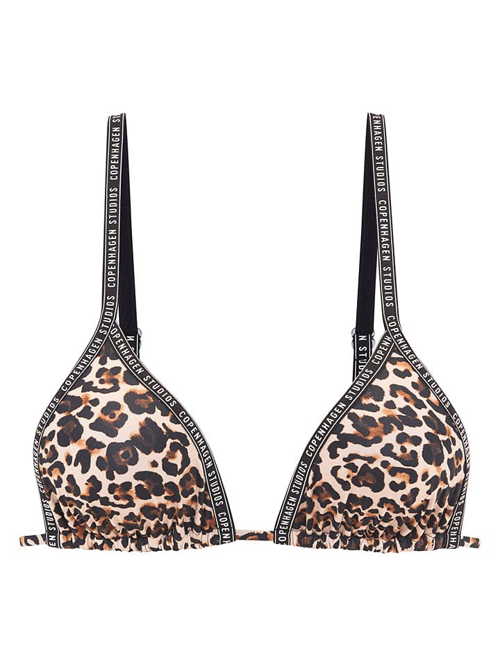 Biustonosz bikini w kolorze brązowo-beżowym