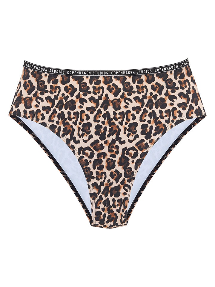 Figi bikini w kolorze brązowo-beżowym