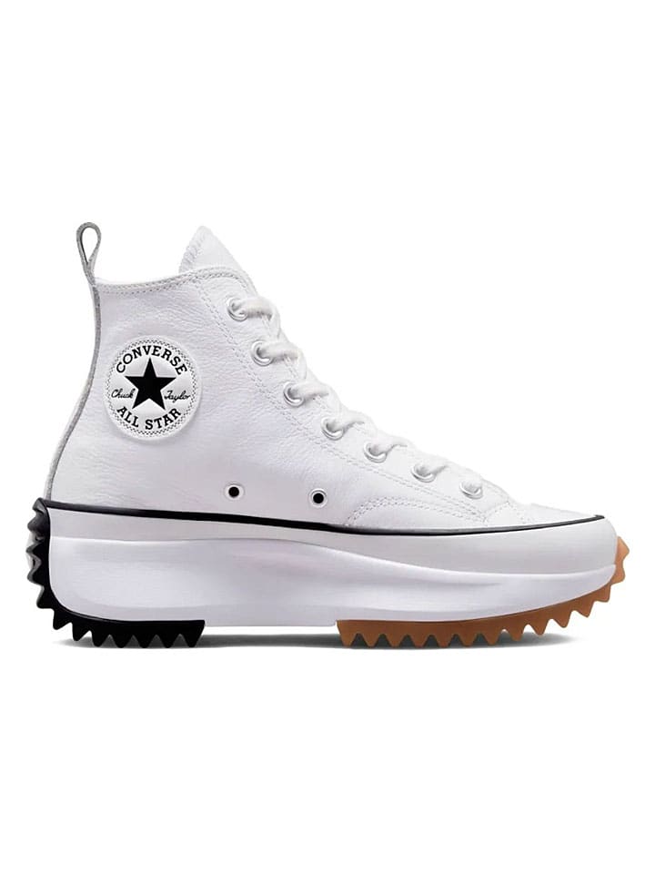 Leder-Sneakers "Run Star Hike" in Weiß