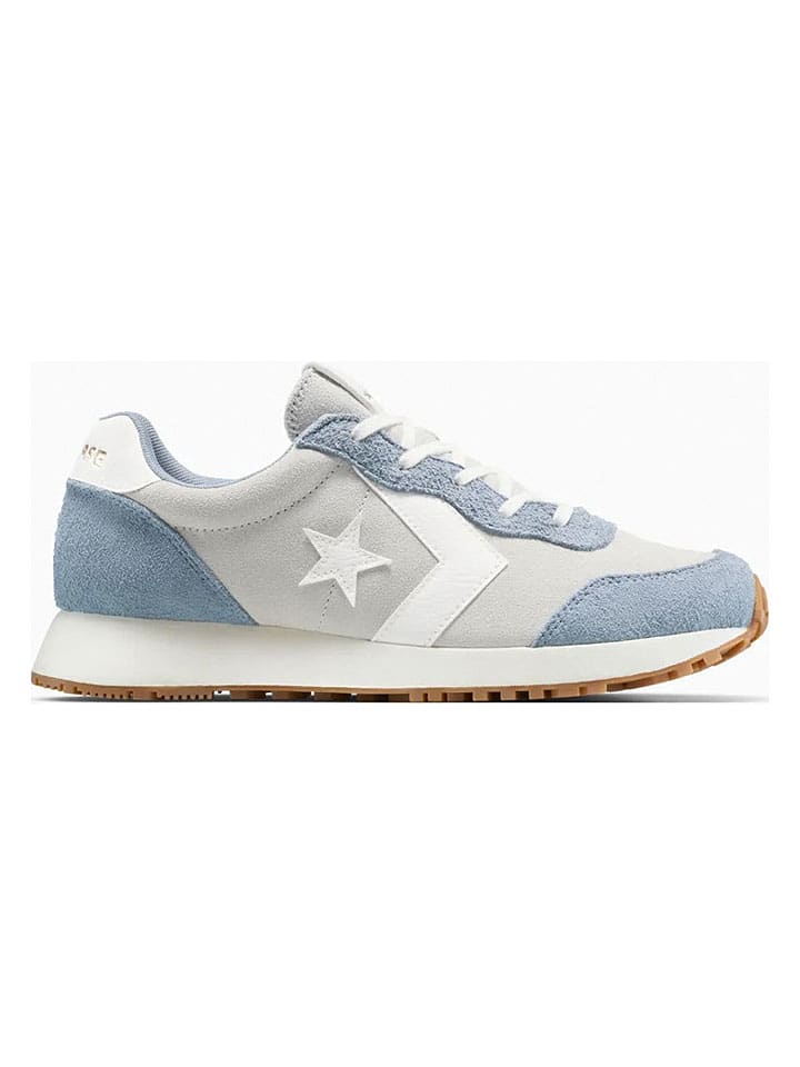 Leren sneakers "Omega" lichtblauw/grijs/wit