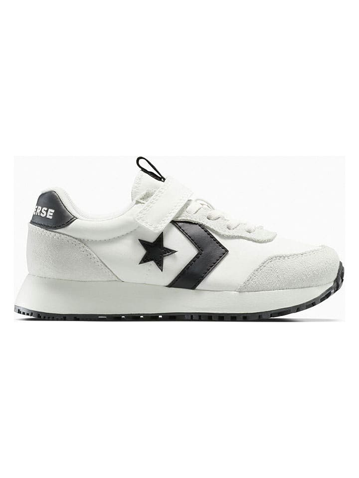 Leder-Sneakers "Omega" in Weiß/ Schwarz