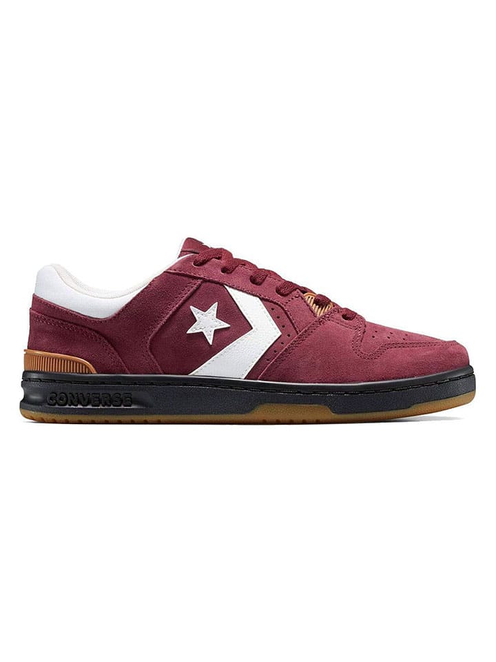 Leder-Sneakers "CL98" in Bordeaux