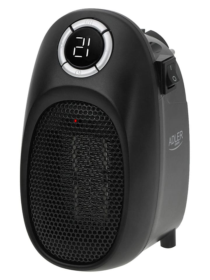 Heteluchtventilator zwart - (B)12 x (H)16,5 x (D)9 cm