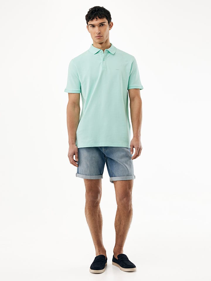 Koszulka polo "Bogie" w kolorze turkusowym