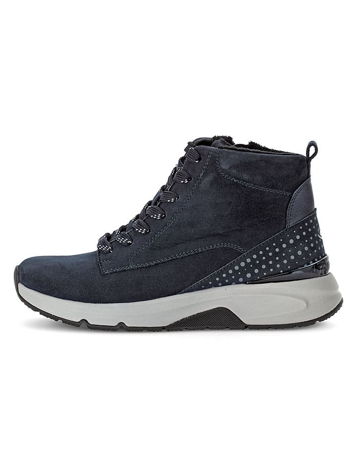 Leren boots donkerblauw