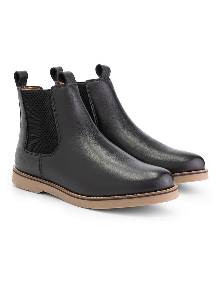 Leder-Chelsea-Boots "Charente" in Schwarz