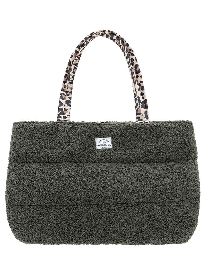 Shopper bag "Teddy Leo Classic" w kolorze khaki - 50 x 35 x 13 cm