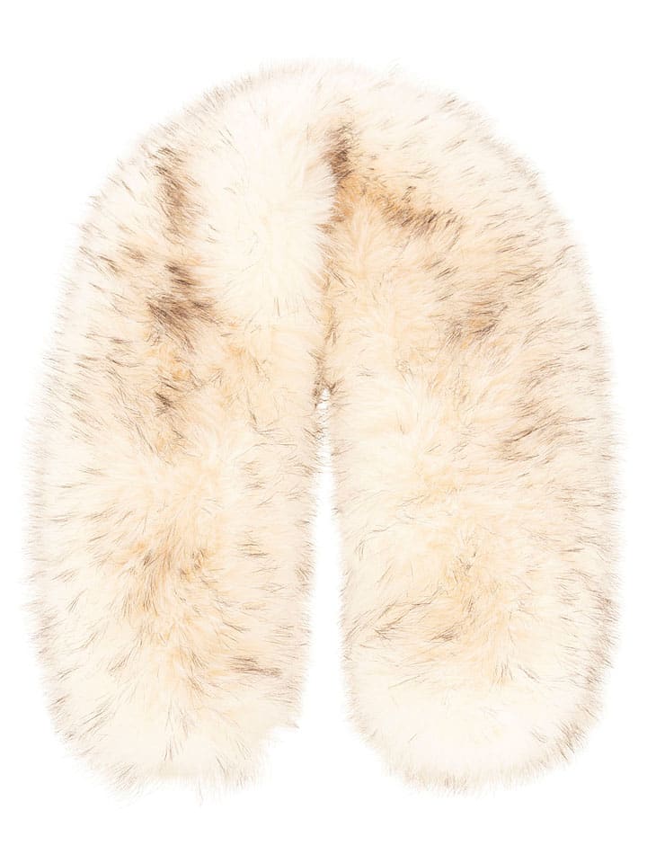 Szal "Fake Fur Modern" w kolorze beżowym - 90 x 15 cm