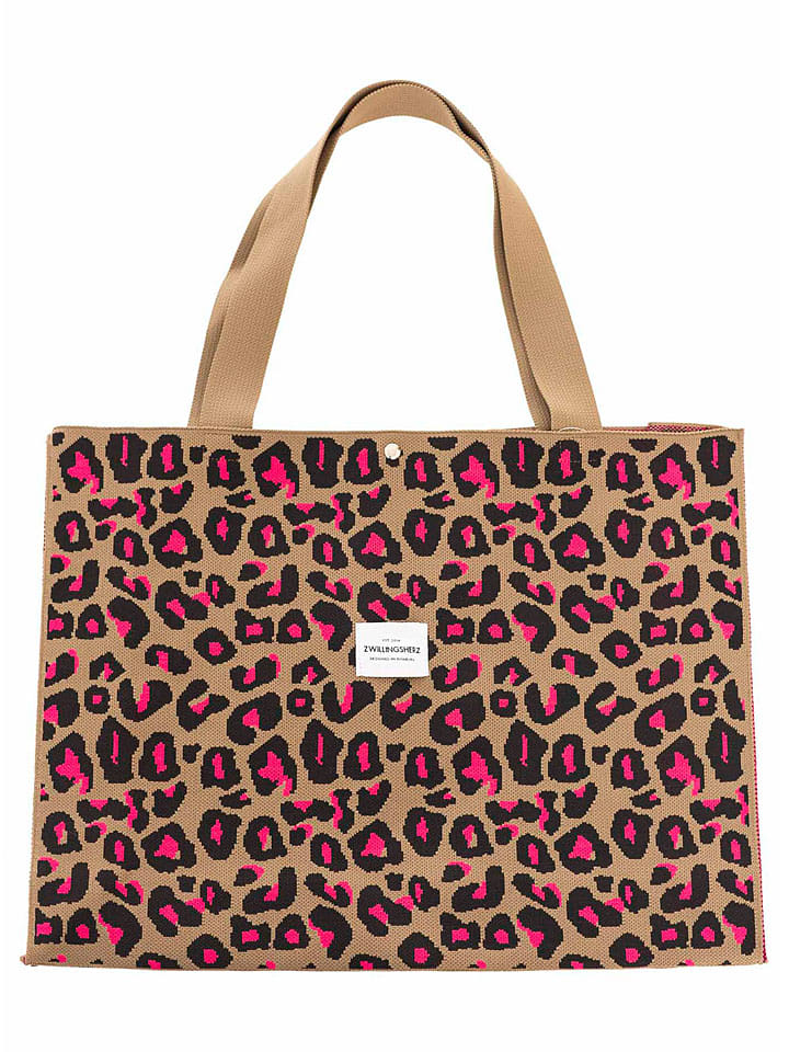 Shopper "Leo" lichtbruin - (B)49 x (H)38 cm