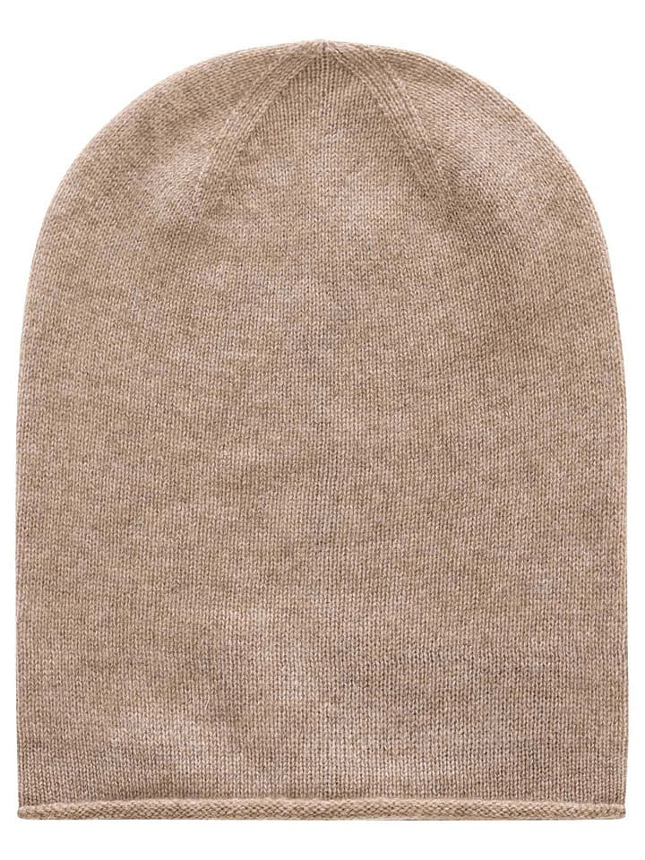 Kaschmir-Beanie in Beige