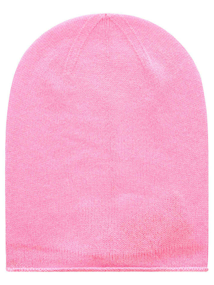 Kaschmir-Beanie in Rosa