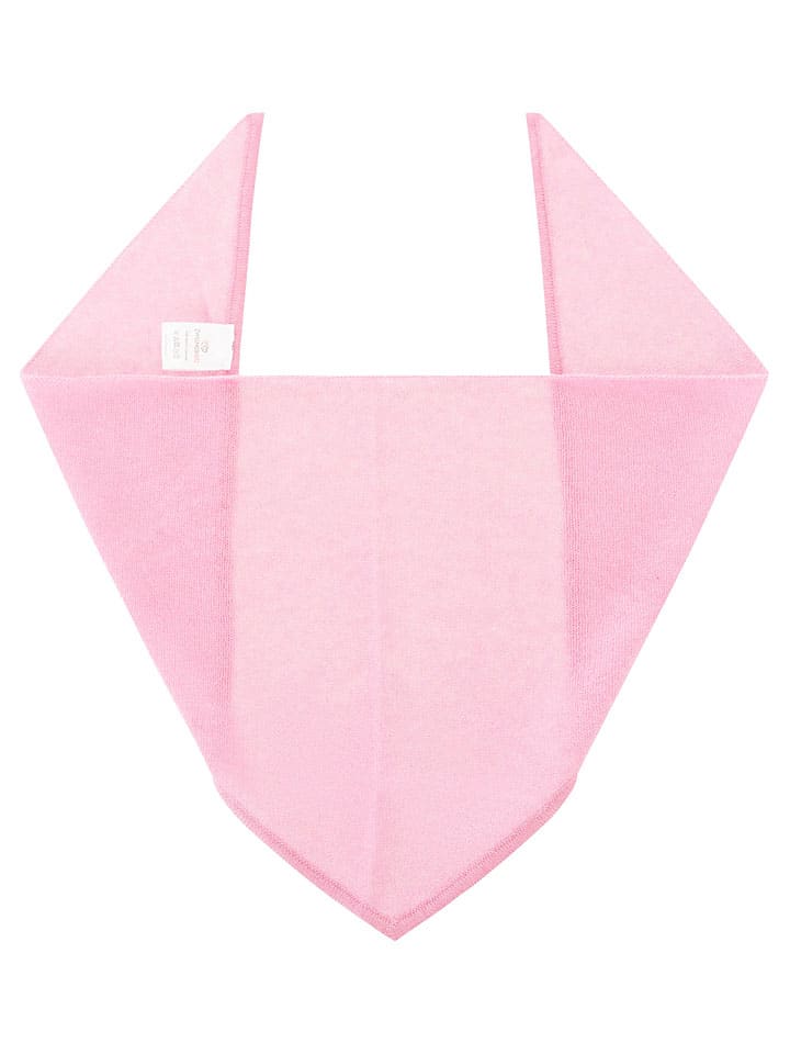 Kaszmirowa chusta trójkątna w kolorze jasnoróżowym - 84 x 34 cm