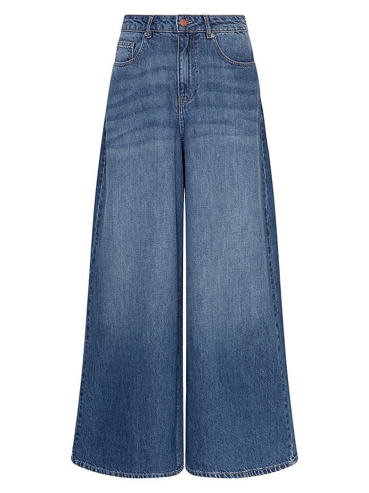 Jeans - Wide Leg - in Blau