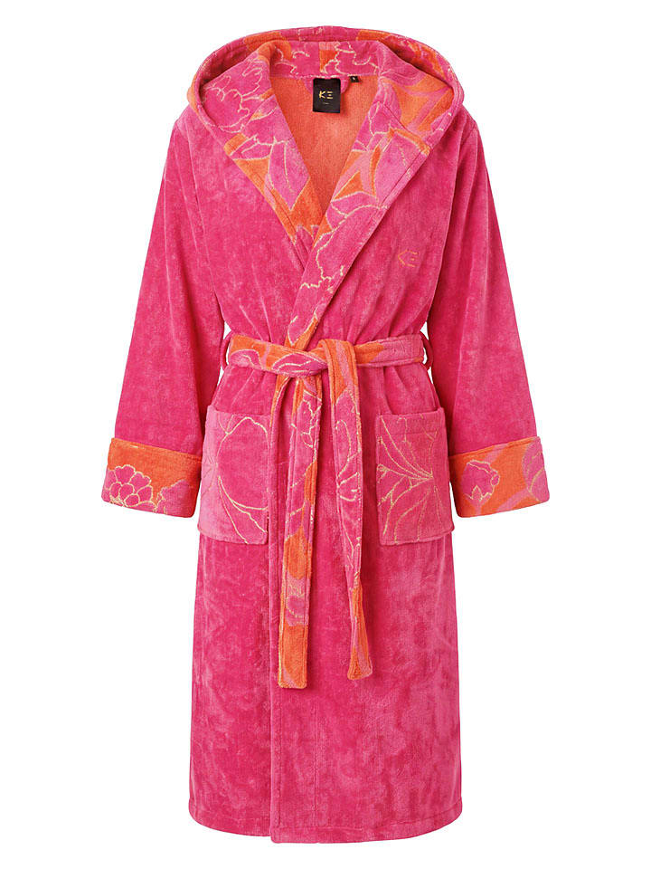Bademantel in Pink/ Orange