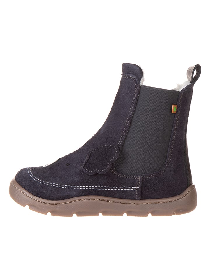 Leren chelseaboots donkerblauw