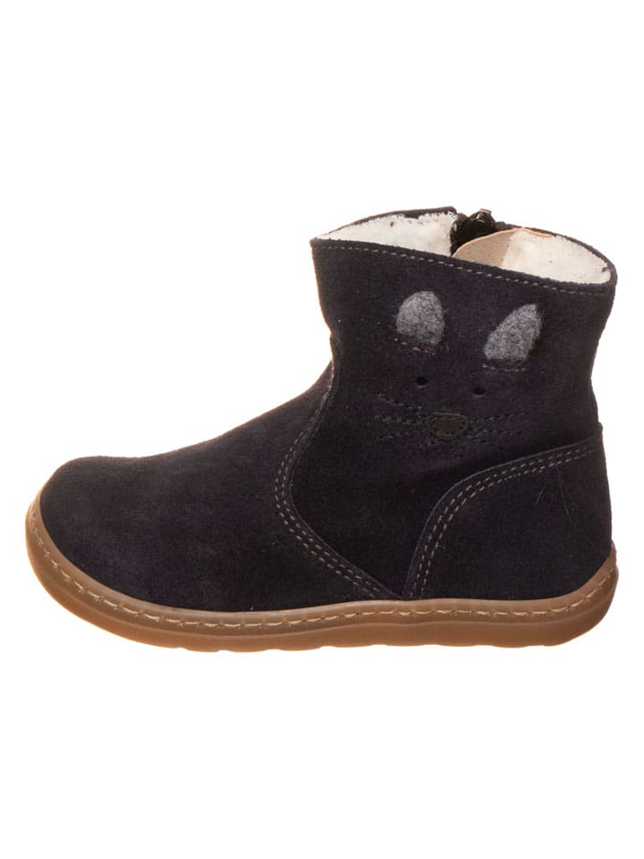 Leder-Boots in Dunkelblau