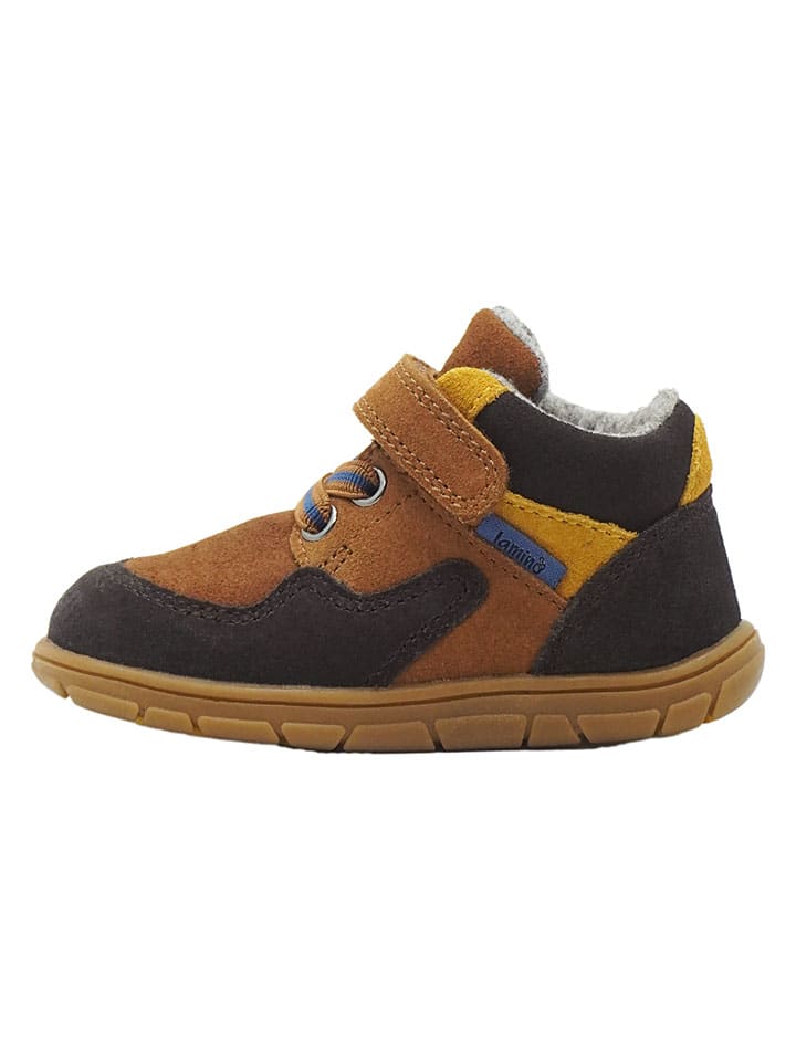 Skórzane buty barefoot w kolorze brązowym