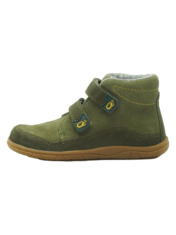 Leren barefootschoenen groen
