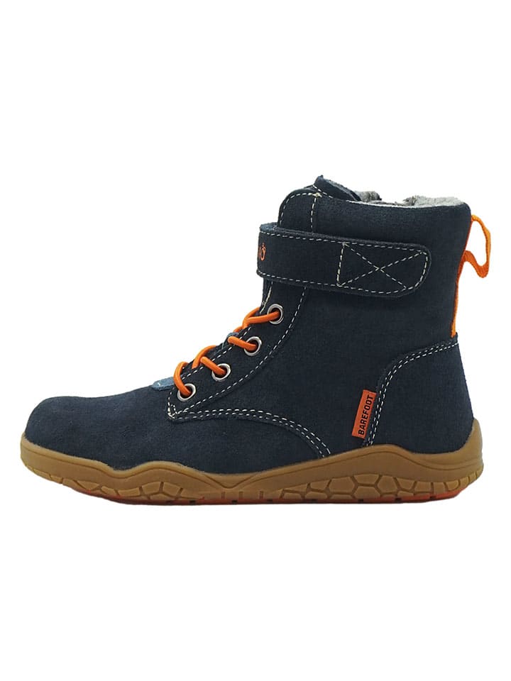 Leder-Barfuß-Boots in Dunkelblau