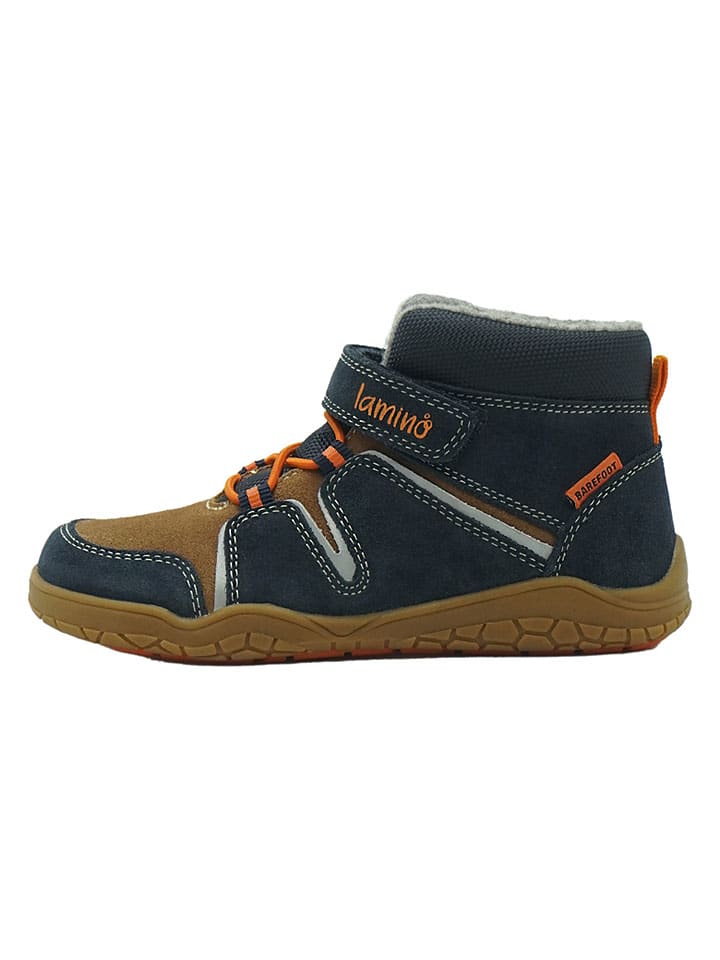 Leren barefootschoenen donkerblauw