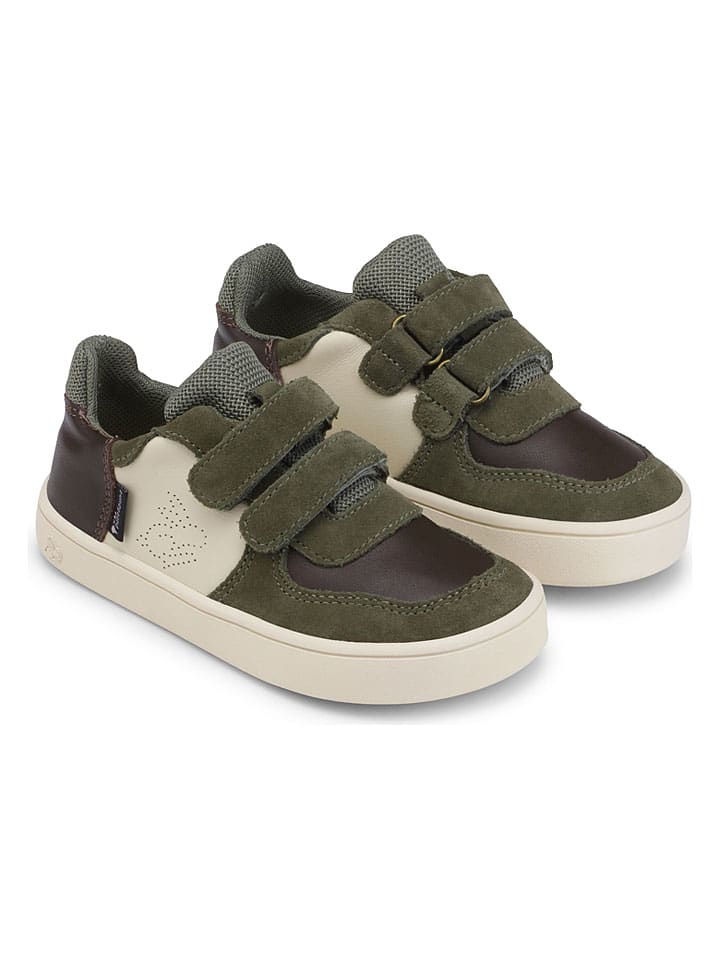 Leren sneakers "Corey" kaki