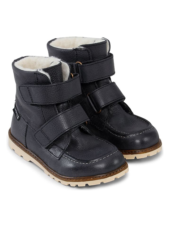Leren winterlaarzen "Terry" zwart