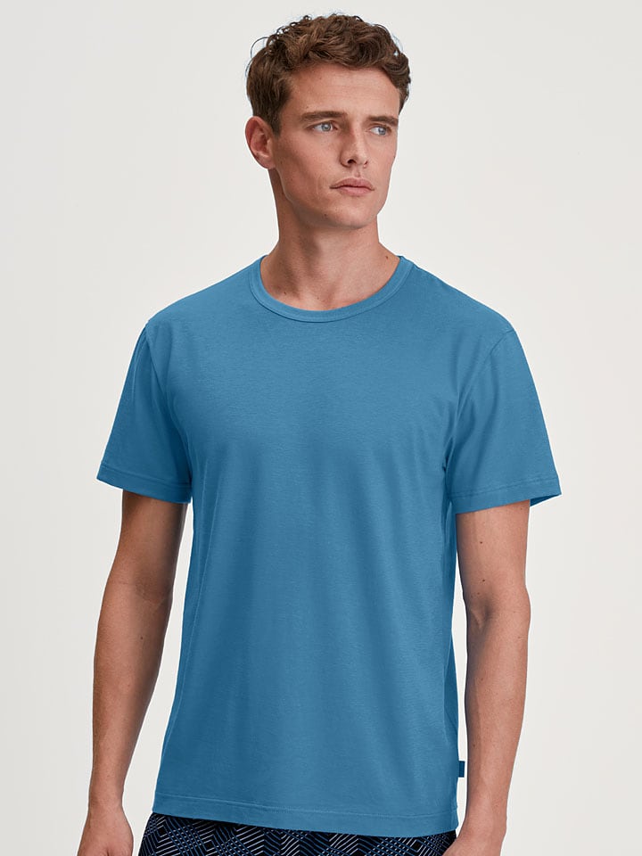 Pyjama-Oberteil in Blau