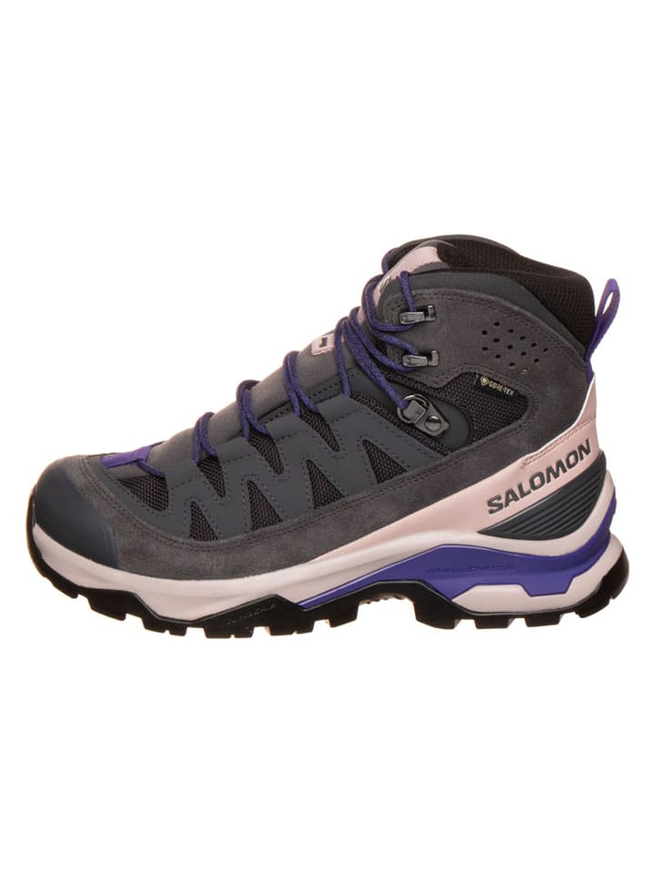 Skórzane buty trekkingowe "Quest Echo Gore-Tex" w kolorze brązowo-różowym