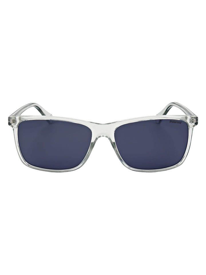 Herren-Sonnenbrille in Transparent/ Dunkelblau