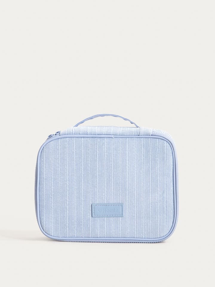 Kosmetiktasche ''Zafira'' in Hellblau - (B)24 x (H)18 x (T)7,5 cm