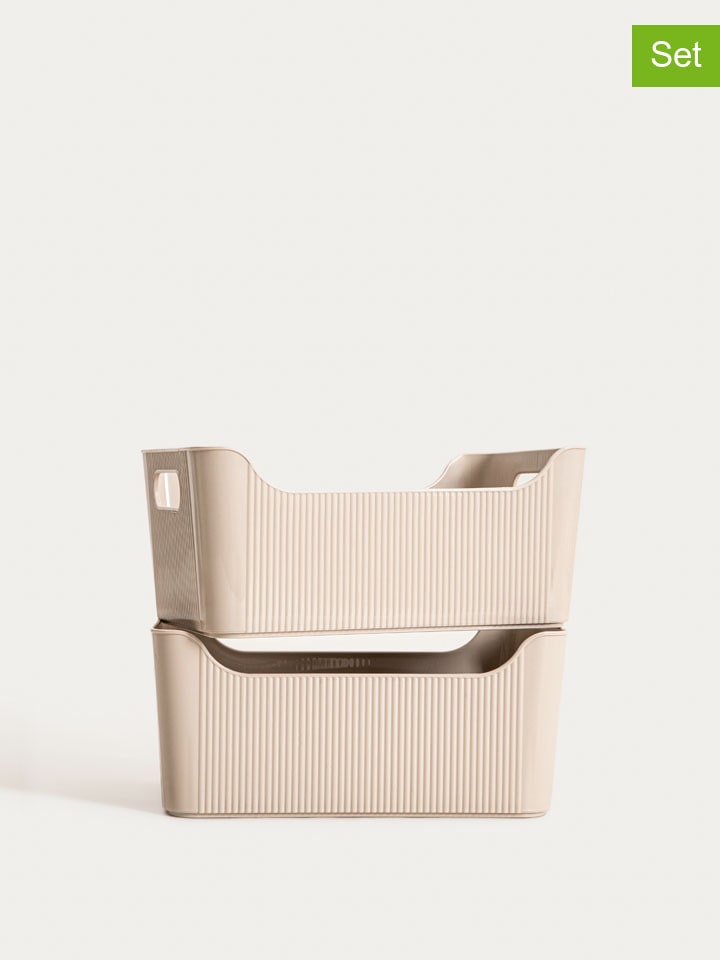 2er-Set: Organizer "Diall" in Beige - (B)24 x (H)10 cm