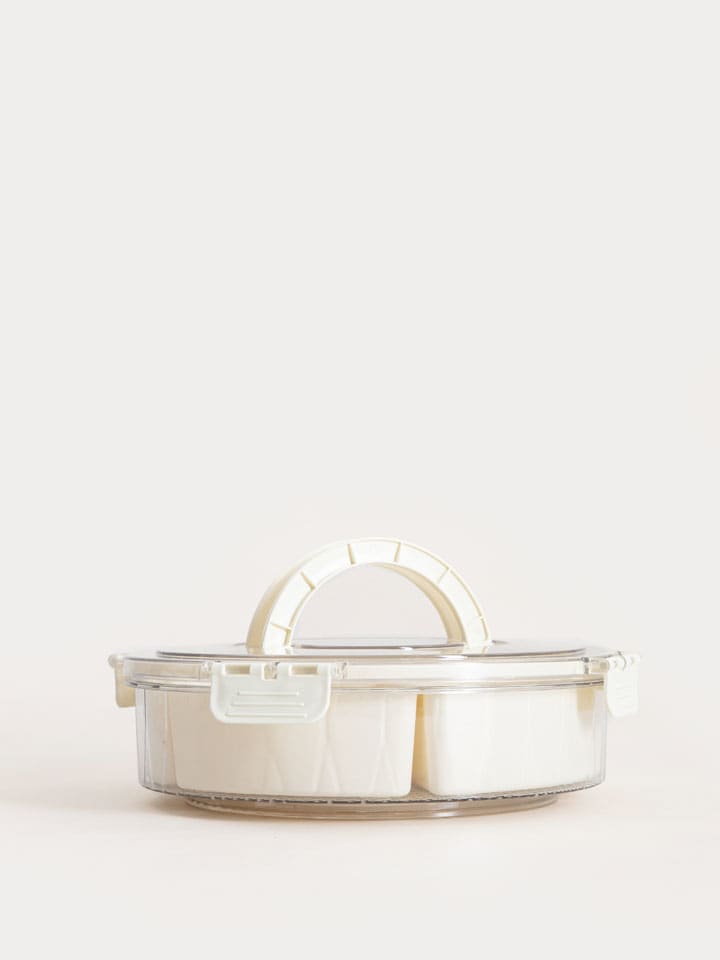 Lunchbox "Gaspari" crème - (H)7 x Ø 27 cm