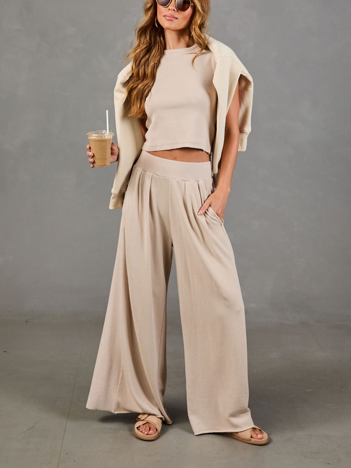 Sweathose in Beige