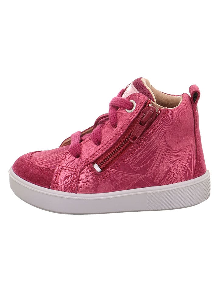 Skórzane sneakersy w kolorze czerwonym