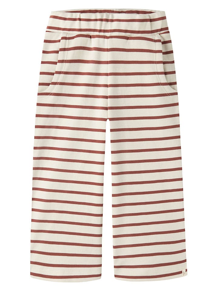 Broek "Limia" crème/bruin