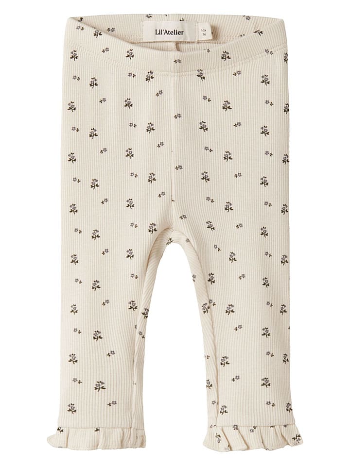 Legginsy "Lago" w kolorze kremowym