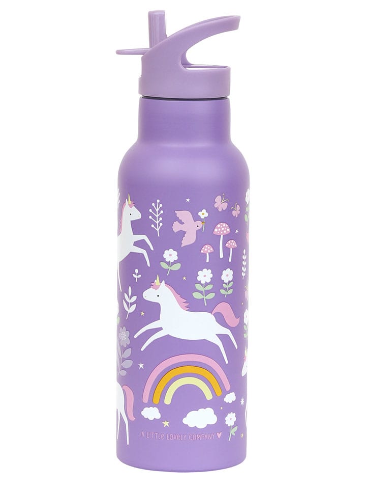 Bidon "Unicorn dreams" w kolorze fioletowym - 500 ml