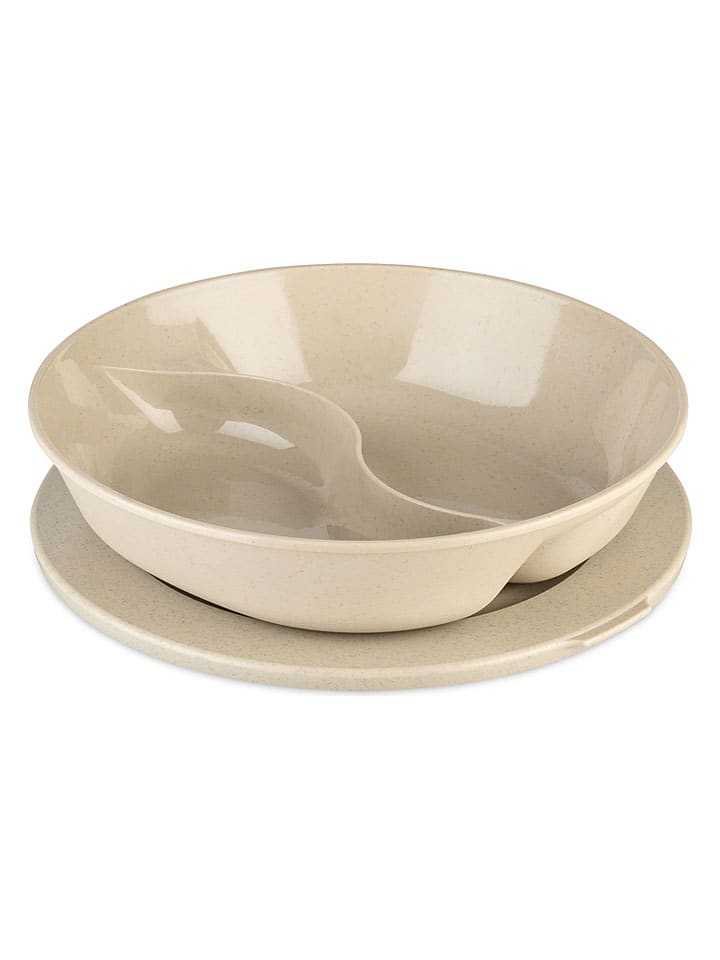 Menüteller in Beige - Ø 25 cm