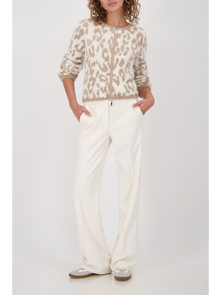 Cardigan in Weiß/ Beige