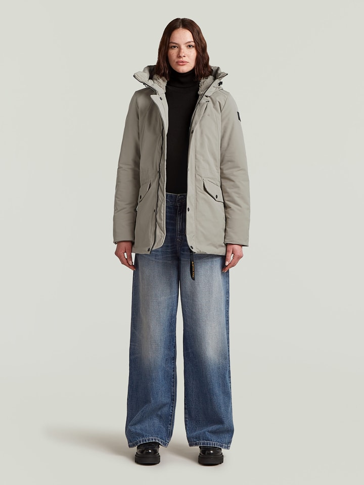 Parka w kolorze szarym