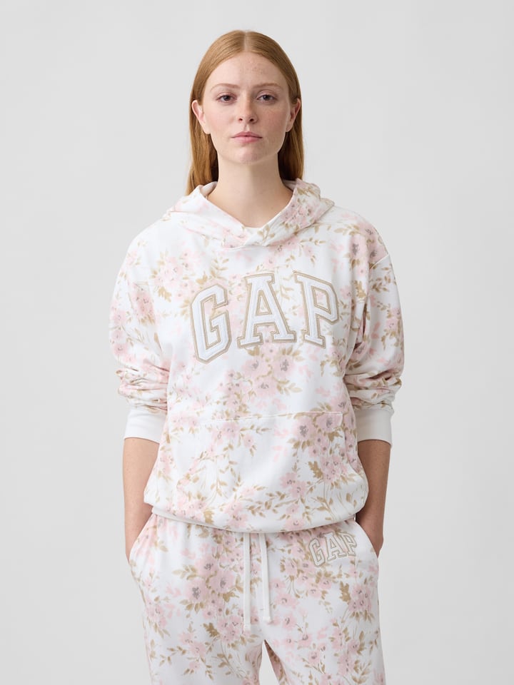 Hoodie in Weiß/ Rosa