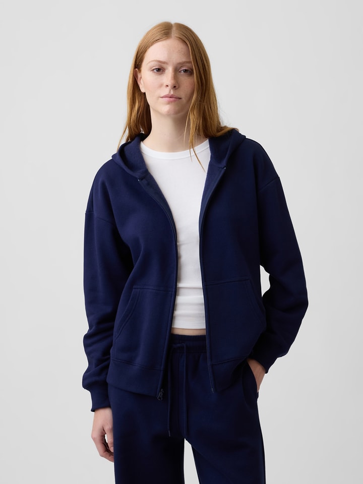 Sweatjacke in Dunkelblau